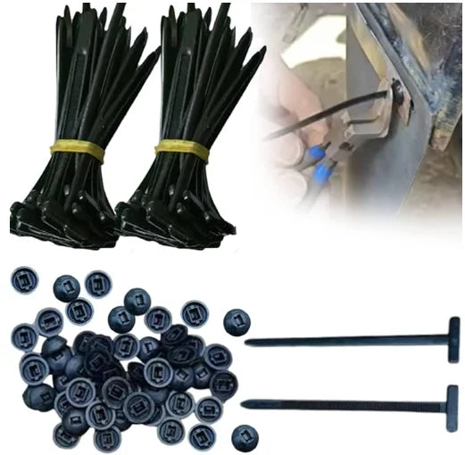 Heavy-Duty Nylon Cable Tie Buckles – Self-Locking Zip Ties Cable Tie Buckles PLUSH 50pcs
