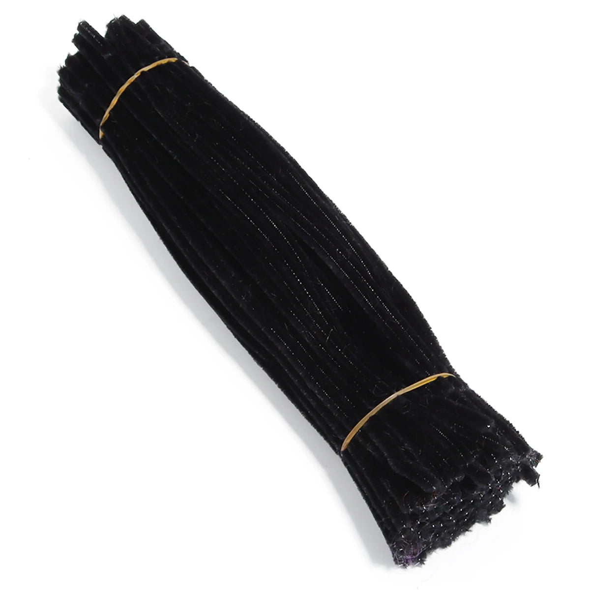 100pcs Chenille Pipe Cleaners – DIY Crafts & Jewelry Making Craft Wire Supplies PLUSH black 30cm
