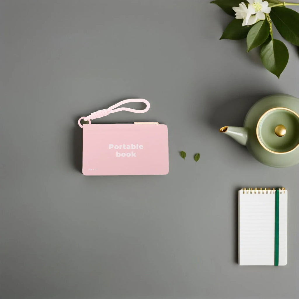 Mini PU Pocket Notebook with Pen Holder – Cute Memo Pad Pocket Memo Notebook PLUSH