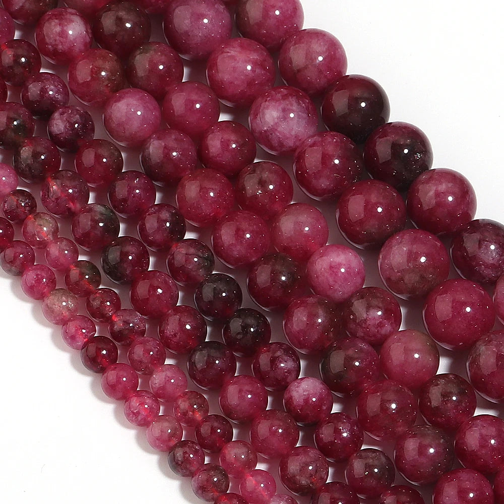 Watermelon Tourmaline Natural Stone Beads 6–12mm | DIY Jewelry Natural Stone Beads PLUSH