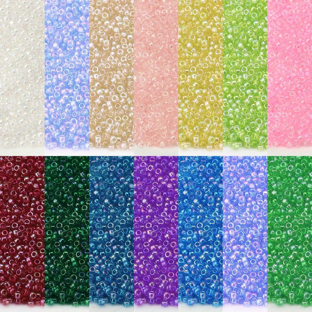 2mm AB Glass Rice & Czech Crystal Seed Beads 10/50g – DIY Jewelry Glass Seed Beads PLUSH