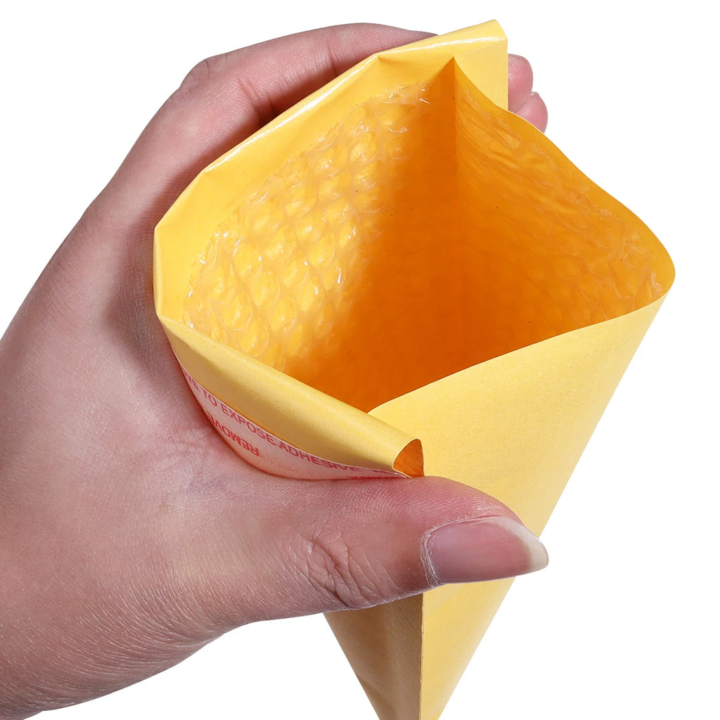 Yellow Kraft Bubble Mailers Self Seal Padded Envelopes 10-20pk Bubble Mailers PLUSH