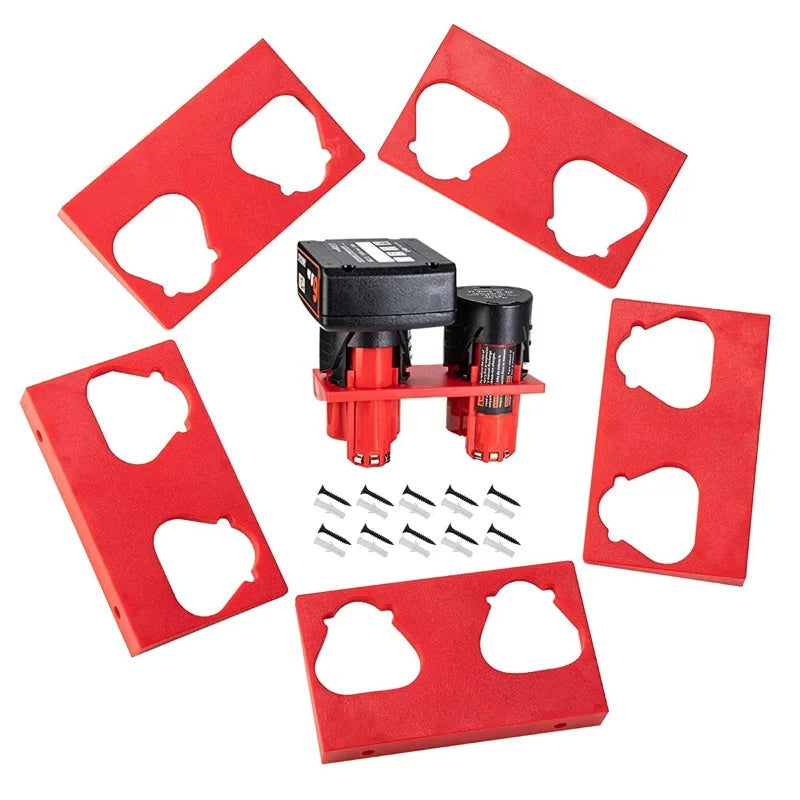 Milwaukee M12 Battery Holder Storage Rack – 3-Slot Mount Battery Storage Rack PLUSH