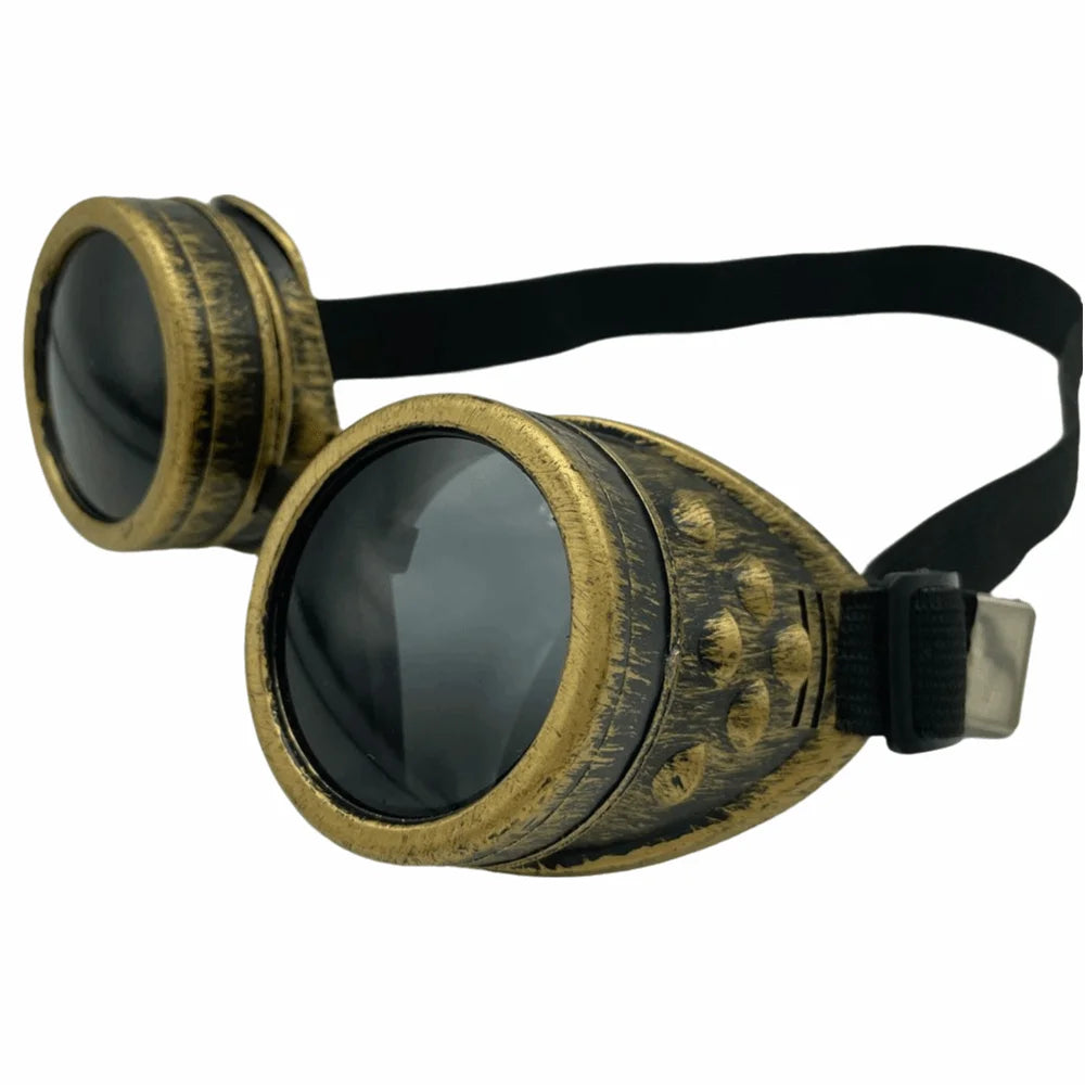 Vintage Steampunk Goggles – Unisex Retro Cosplay Eyewear Steampunk Goggles PLUSH Bronze