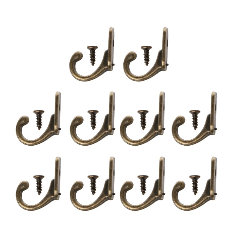 Zinc Alloy Vintage Bronze Wall Hooks – Multi-Purpose Hangers Wall Coat Hooks PLUSH