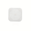 Silicone Hair Collector Drain Filter for Sink & Bathtub Drain Hair Filter PLUSH white L