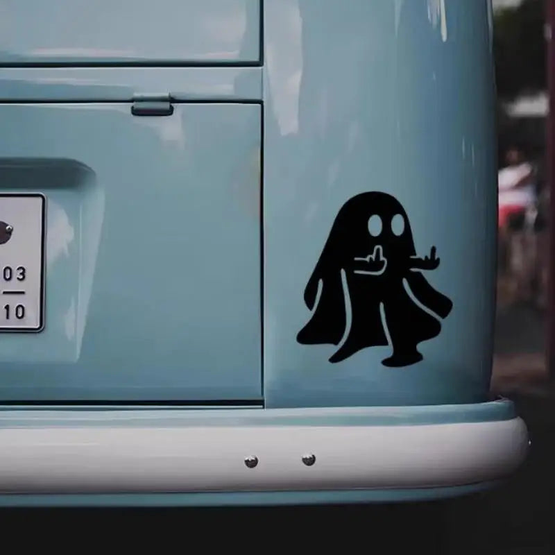 Funny Ghost Middle Finger Car Sticker – Waterproof PVC Decal Car Decal Sticker PLUSH