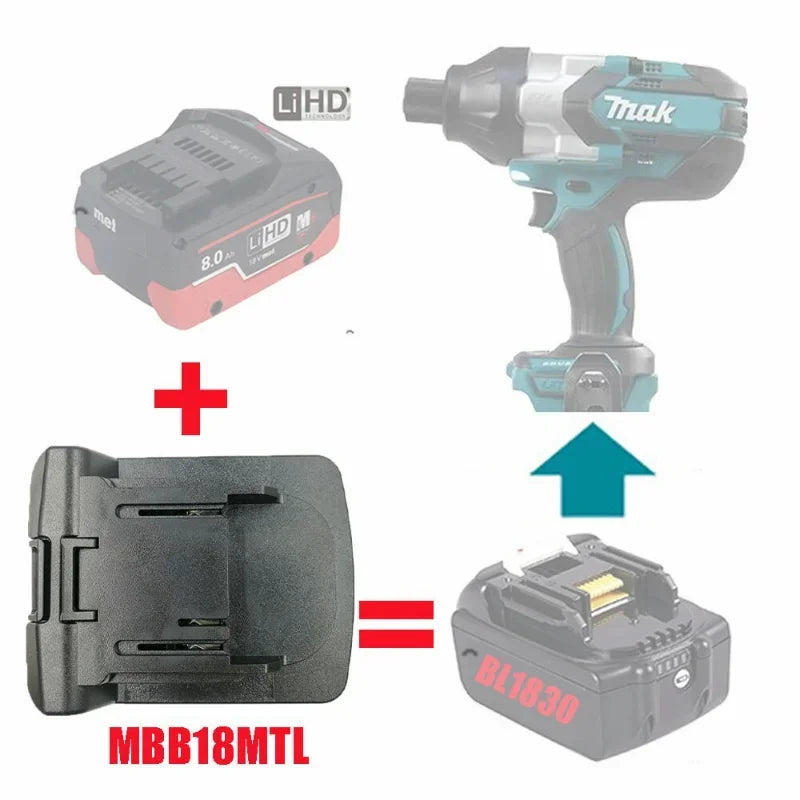 ZWINCKY MBB18MTL Metabo 18V to Makita 18V Battery Adapter Battery Adapter PLUSH China Mainland