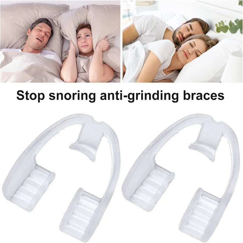 2-Pack Silicone Night Mouth Guard – Teeth Protector Sleep Aid Night Mouth Guard PLUSH