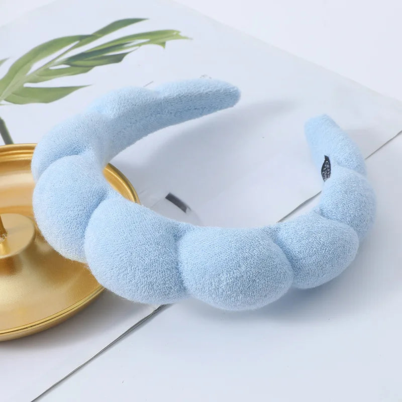 Twist Sponge Spa Headband – Makeup & Face Wash Hair Hoop Spa Hair Headband PLUSH 4