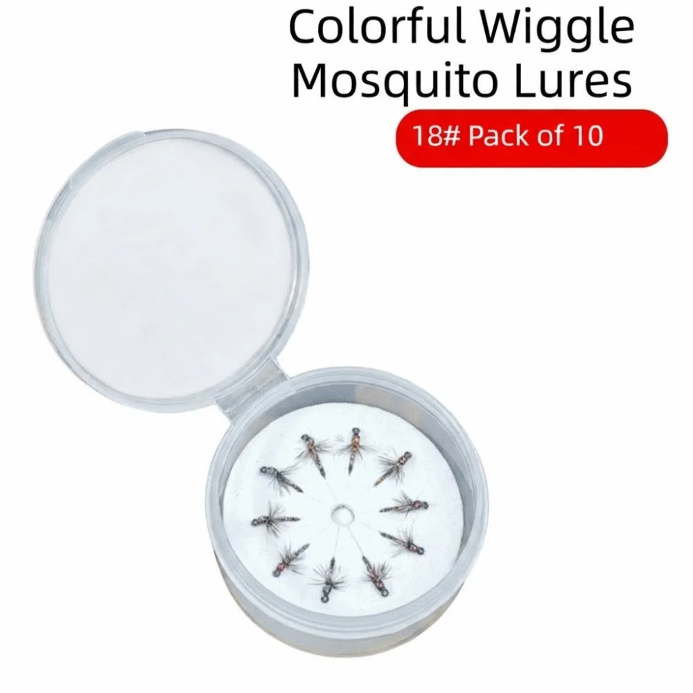 Reflective Fly Fishing Hooks Kit – Handmade High Carbon Flies Fly Fishing Hooks PLUSH Size18 10Pcs