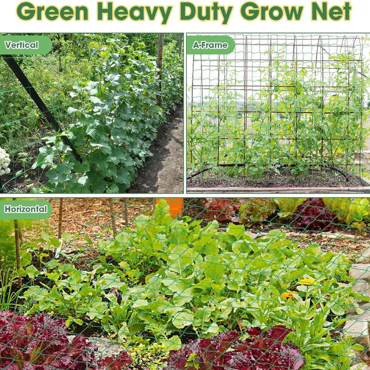 Plant Trellis Netting for Climbing Plants – Polyester Grow Net Plant Trellis Netting PLUSH
