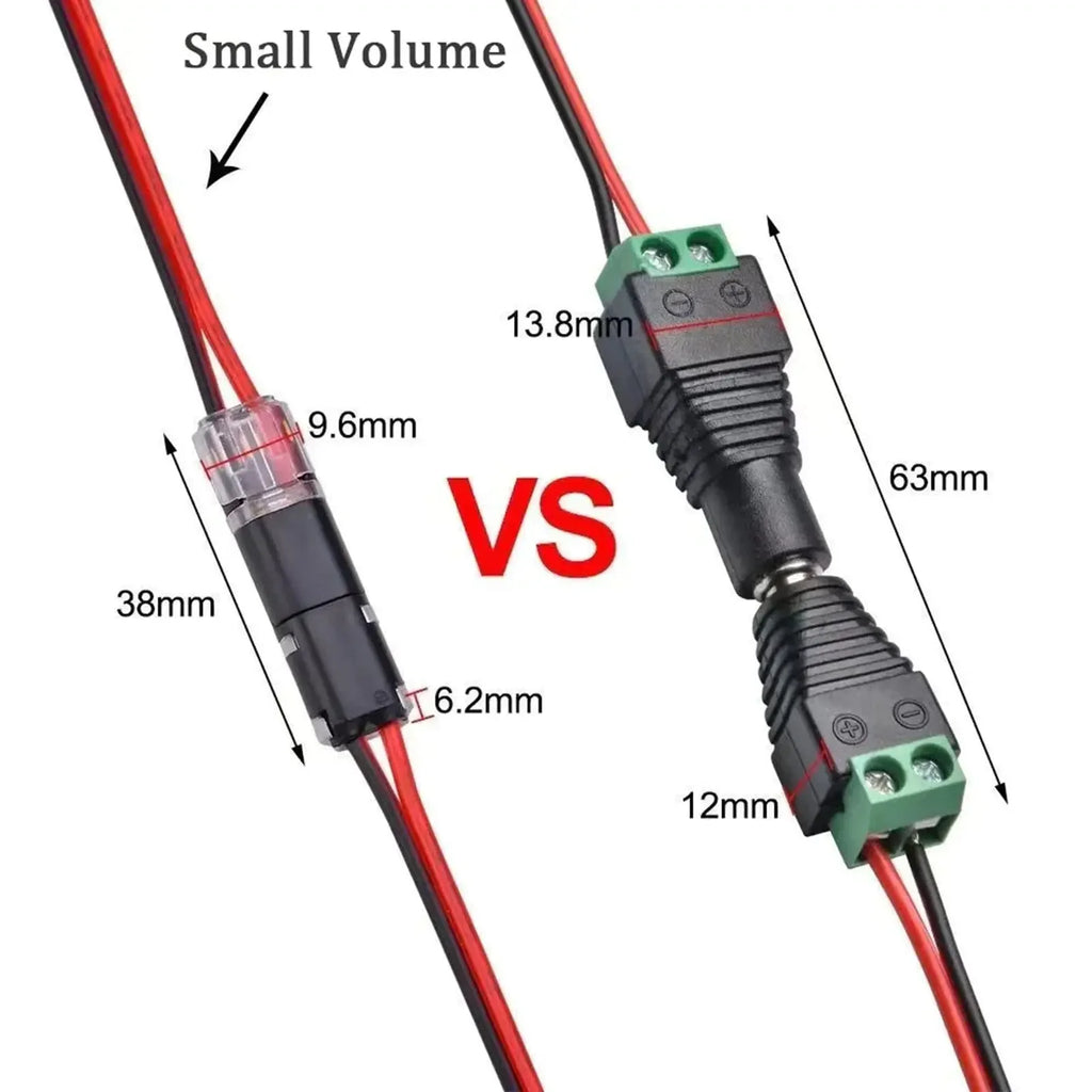 Waterproof 2-Pin Snap Wire Connectors – 20/30pcs Terminal Wire Snap Connector PLUSH