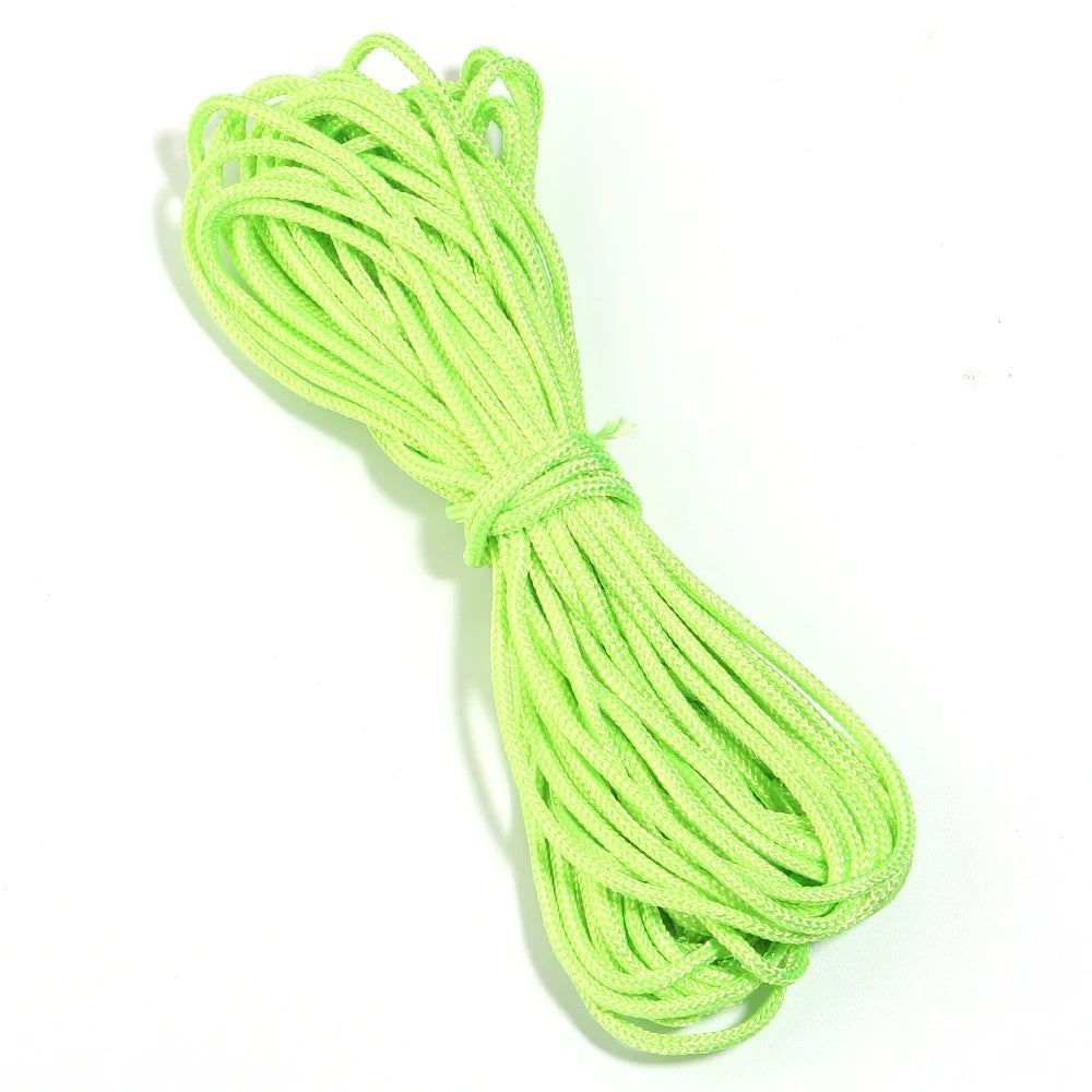 10 Yards 2mm Polyester Braided Rope – DIY Drawstring Cord Braided Craft Cord PLUSH fluorescent green