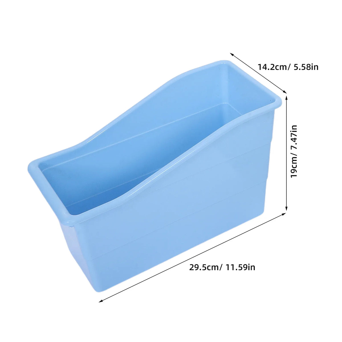 6-Pack Stackable Plastic Book Bins – Colorful Classroom Organizer Stackable Storage Bins PLUSH