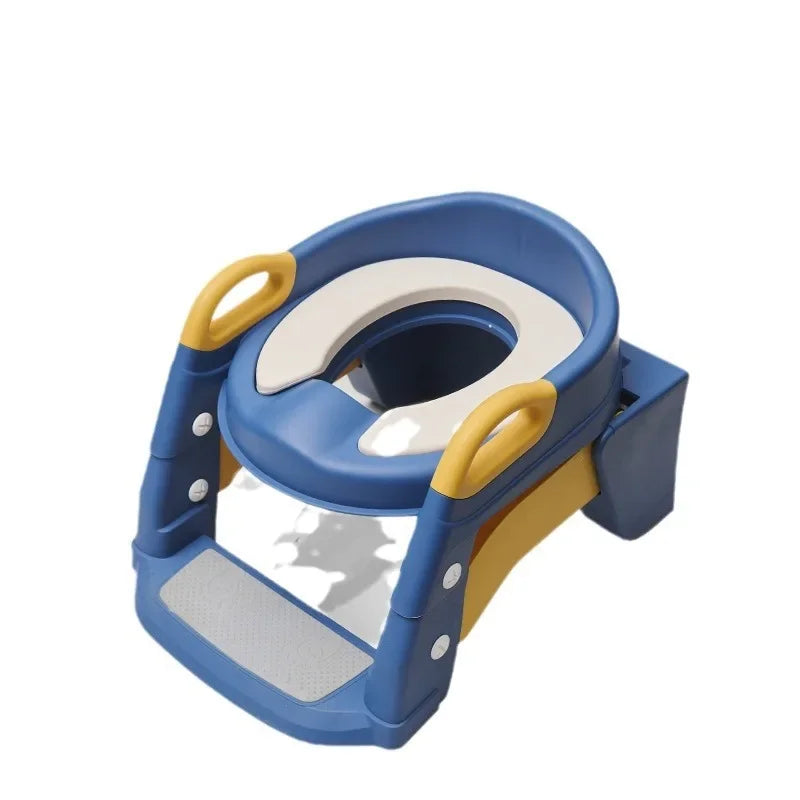 Foldable Kids Toilet Seat with Step Stool Ladder – Unisex Kids Potty Seat PLUSH