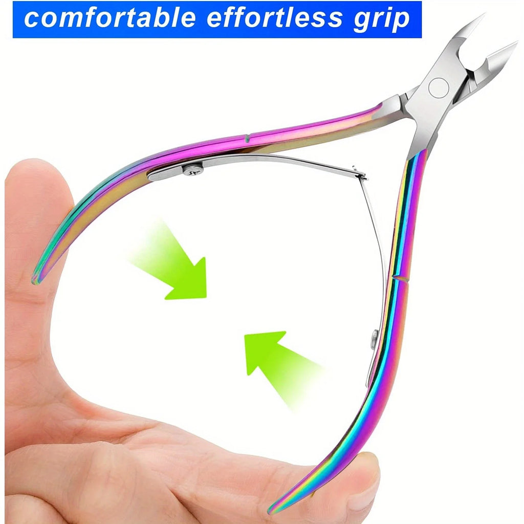 4-Piece Stainless Steel Cuticle Nipper Set | Dual Spring Nail Tool Cuticle Nipper Set PLUSH