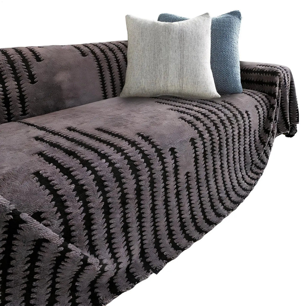 Non-Slip Fleece Sofa Cover – Warm Tufted Couch Protector Sofa Slipcover PLUSH