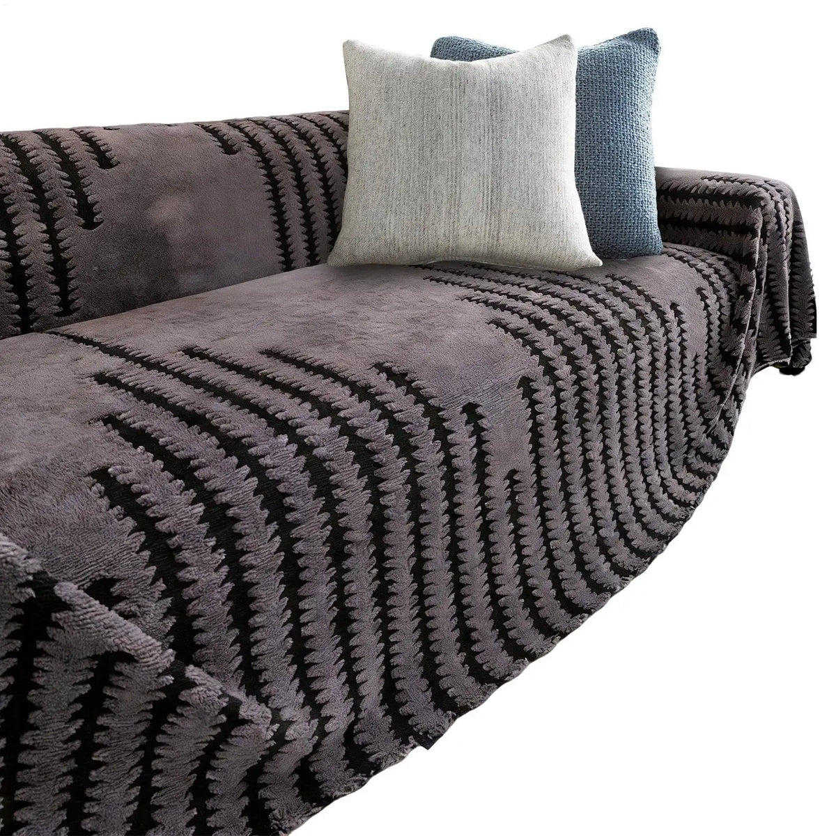 Non-Slip Fleece Sofa Cover – Warm Tufted Couch Protector Sofa Slipcover PLUSH