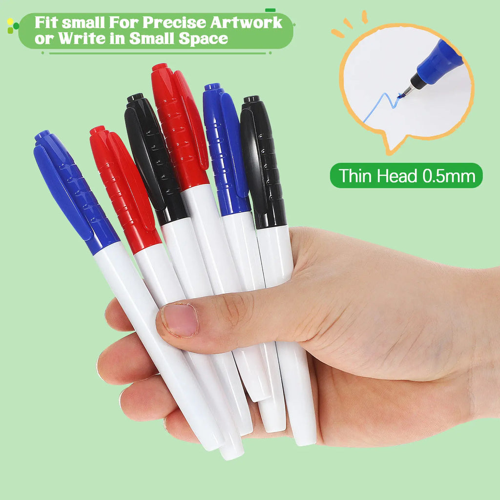 6-Pack Dry Erase Whiteboard Markers – Bulk Erasable Pens Dry Erase Markers PLUSH