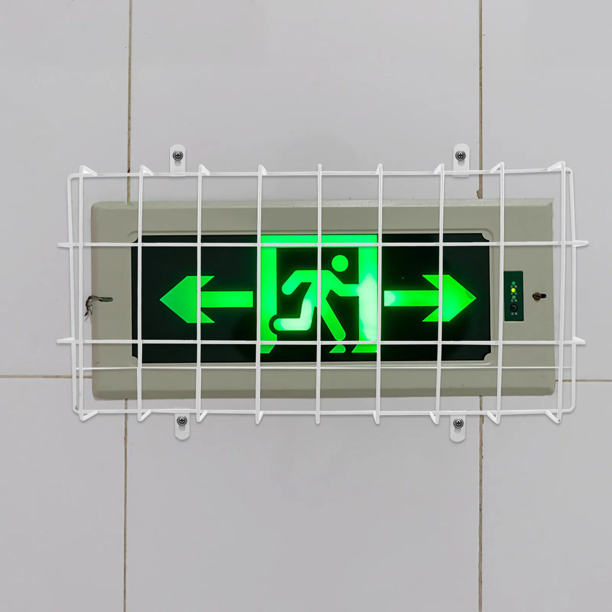 Metal Alloy Exit Sign Cage Guard – Wire Mesh Light Protector Light Fixture Guard PLUSH