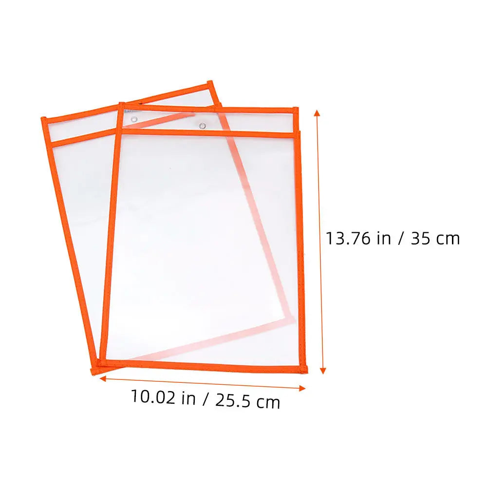 Reusable Dry Erase Sleeves 6-Pack – Transparent Double-Sided PVC Dry Erase Sleeves PLUSH