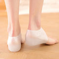 Invisible Height Increase Silicone Gel Heel Pads – Unisex Heel Lift Insoles PLUSH 4cm White