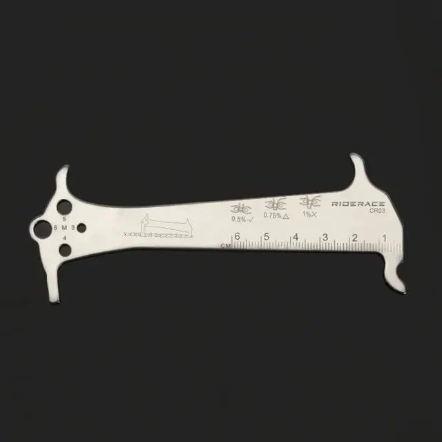 Bike Chain Wear Indicator Gauge Tool – Stainless Steel Bike Chain Gauge PLUSH WHITE
