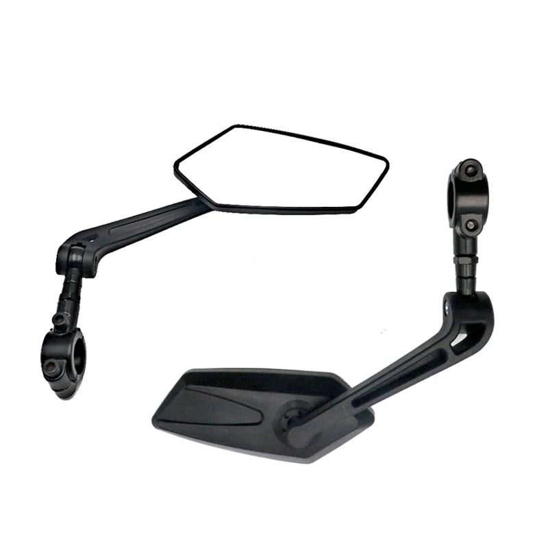 RIDERACE Adjustable Handlebar Bike Rear View Mirror – Wide Angle Bicycle Handlebar Mirror PLUSH