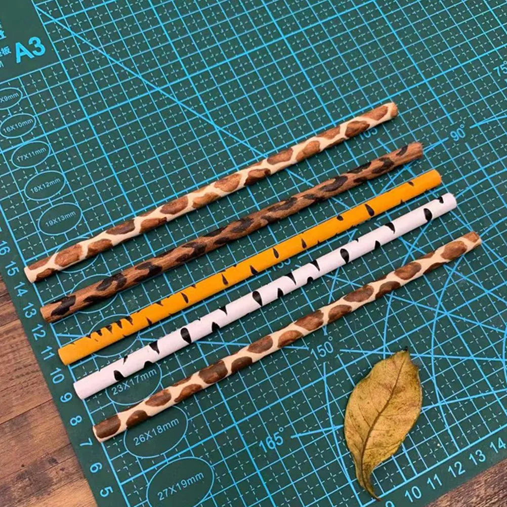 Animal Print Pencils 12 Pack – Giraffe Zebra Leopard Kids Set Kids Novelty Pencils PLUSH
