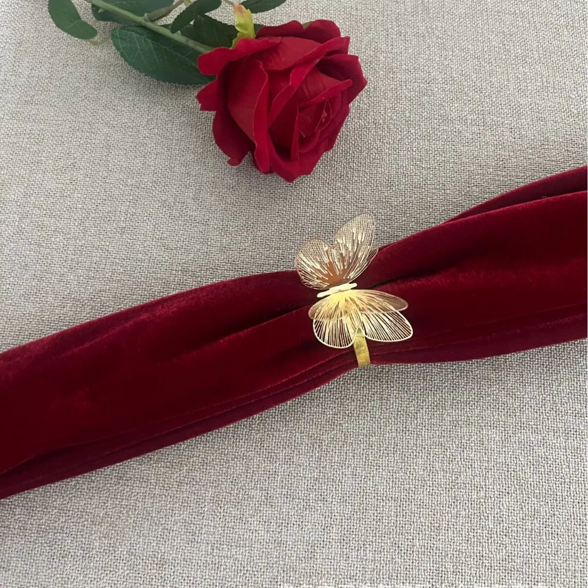 Hollow Butterfly Metal Napkin Rings – Nordic Table Decor Napkin Rings PLUSH