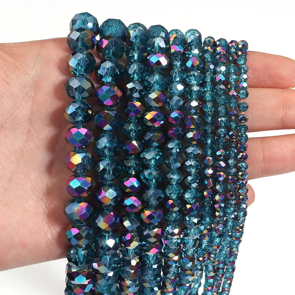 AB Crystal Abacus Rondelle Spacer Beads – DIY Jewelry Making Crystal Spacer Beads PLUSH