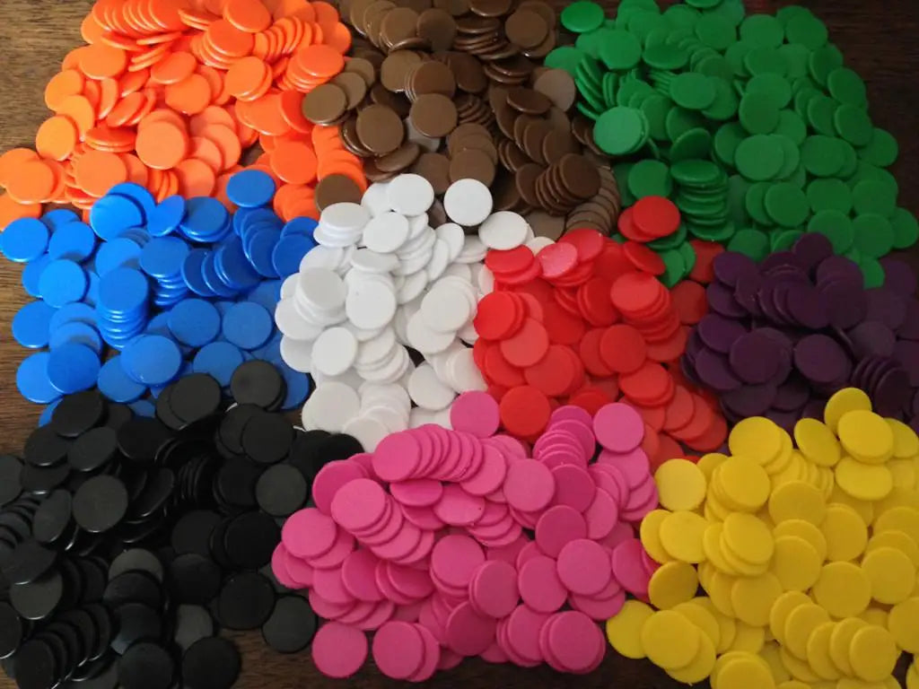 400-Piece Plastic Board Game Counters – Math Teaching Chips Set Board Game Counters PLUSH
