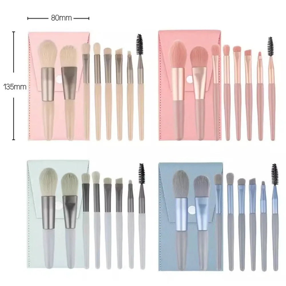 8-Piece Soft Fluffy Makeup Brush Set – Blending & Foundation Makeup Brush Set PLUSH