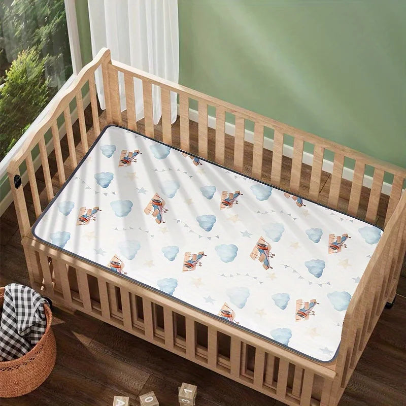 Waterproof Baby Diaper Mat – Non-Slip Washable Changing Pad Baby Changing Mat PLUSH biplane 70X90cm