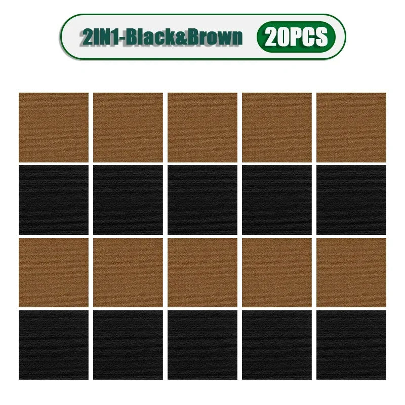 50pcs Peel & Stick Carpet Tiles 30x30cm – DIY Floor Mats Peel & Stick Carpet Tiles PLUSH Mix-20PCS A 30X30CM