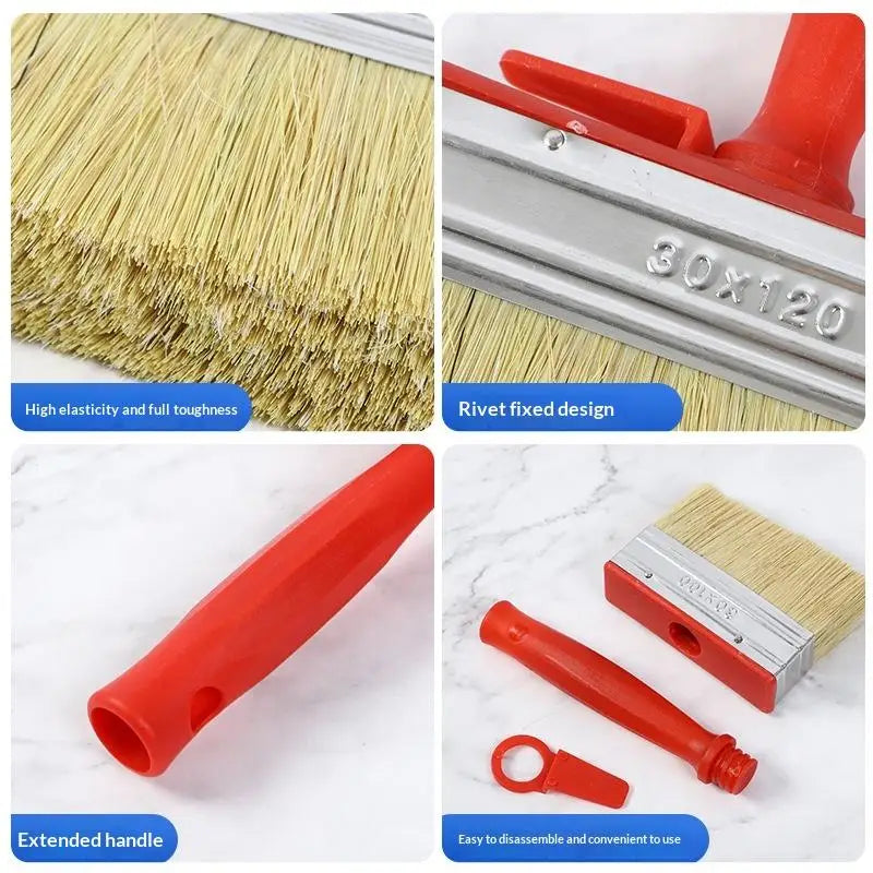 Flat Head Limewash Brush – Wall Painting Bristle Brush DIY Limewash Paint Brush PLUSH