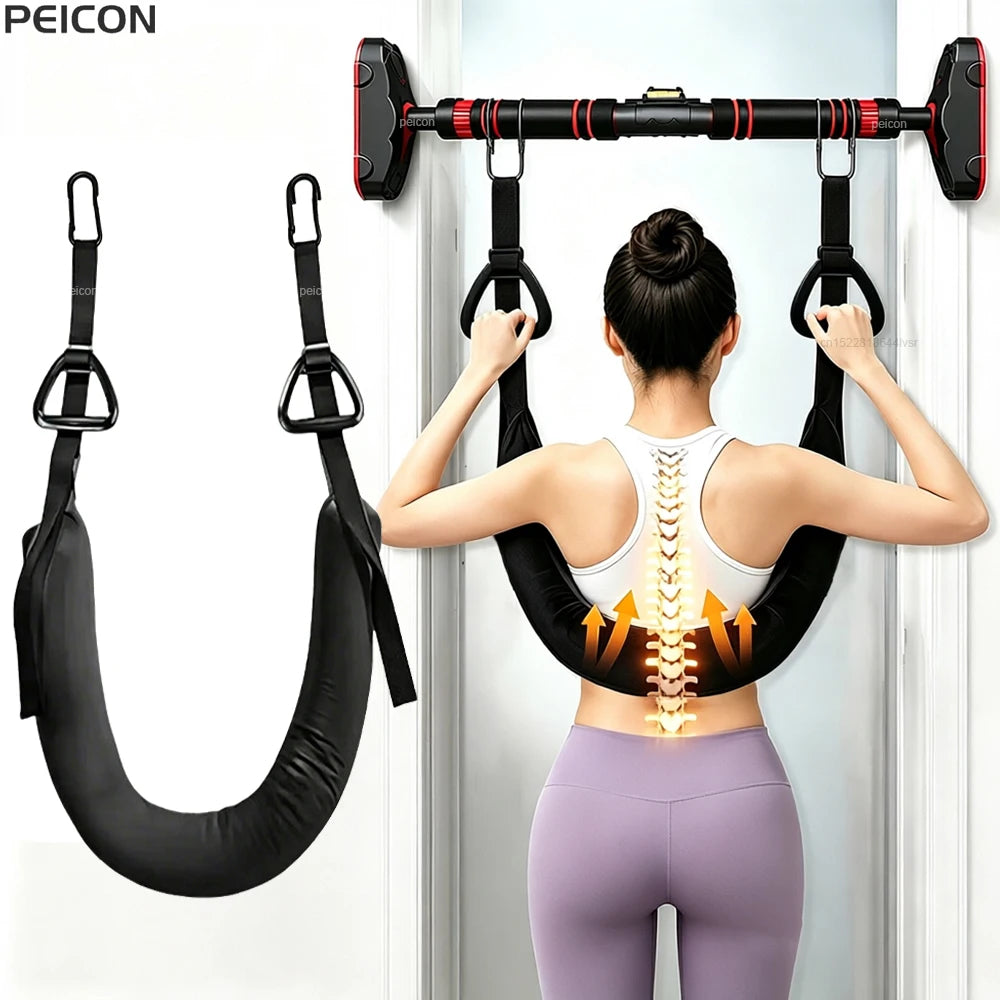 Lumbar Traction Belt – Ergonomic Spinal Back Stretching Device Back Stretching Belt PLUSH