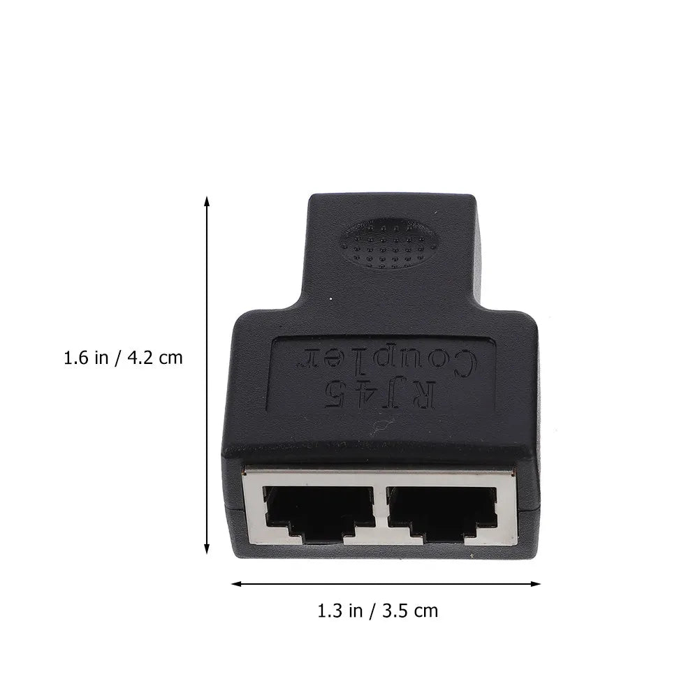 RJ45 1 to 2 Ethernet Splitter Connector – Dual Port Extender Ethernet Splitter PLUSH