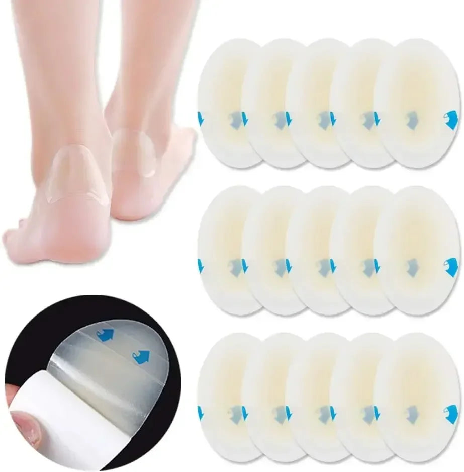 Gel Heel Protector Patches – 5pc Hydrocolloid Blister Pads Heel Blister Pads PLUSH 5.5 3.7cm M
