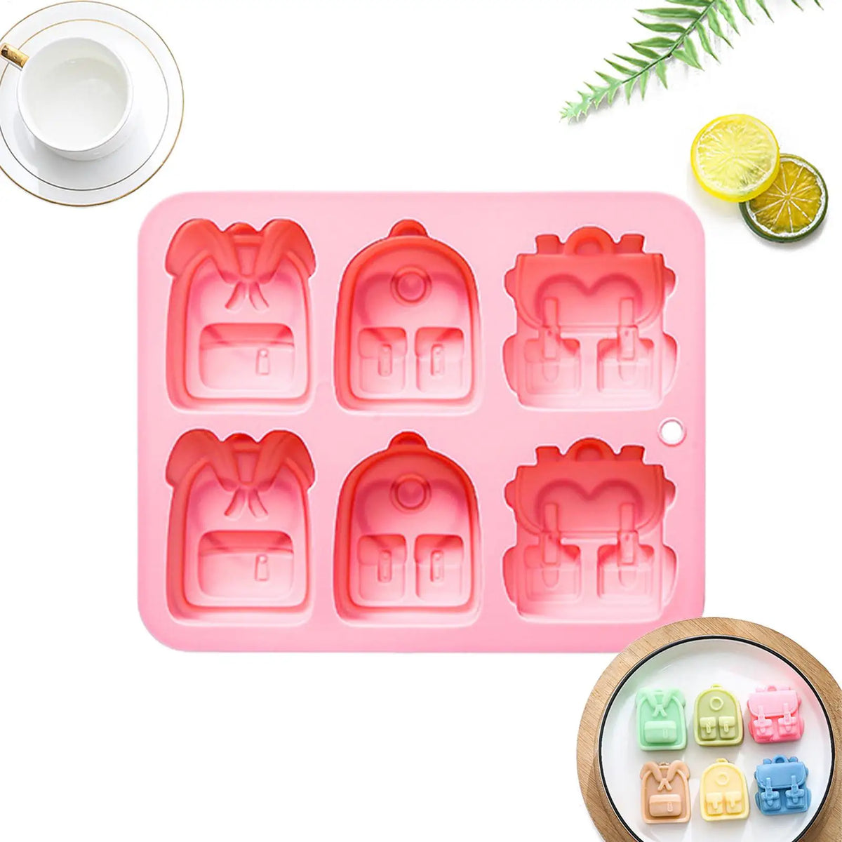 6-Cavity Backpack Silicone Mold – Candy, Chocolate & Ice Silicone Baking Mold PLUSH