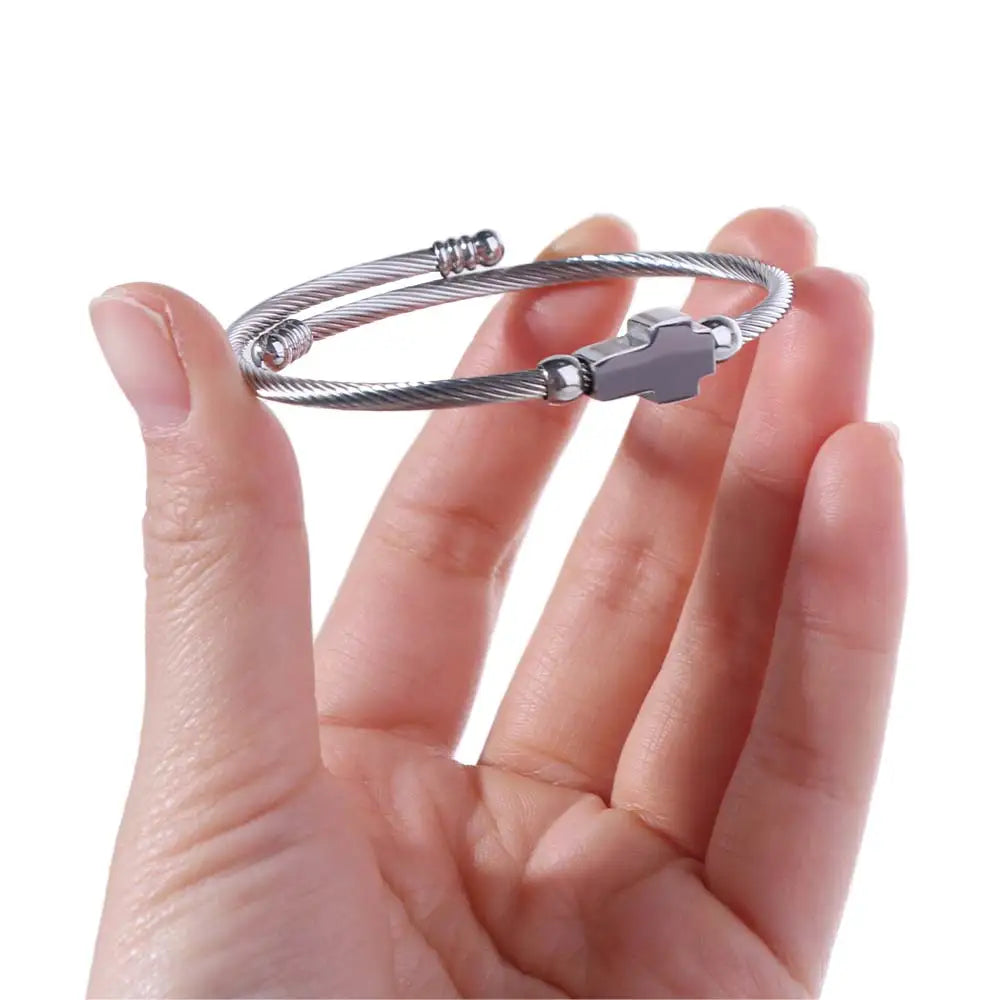Vintage Cross Charm Adjustable Silver Open Bangle Bracelet Charm Bangle Bracelet PLUSH