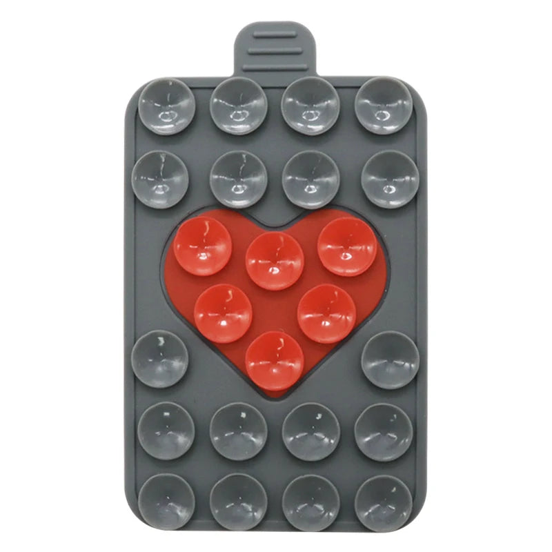 Heart Silicone Suction Cup Phone Holder – Wall & Desk Stand Phone Suction Stand PLUSH style 4