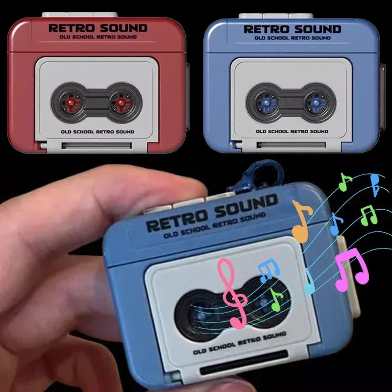 Mini Retro Cassette Recorder Keychain – Voice Recording Gift Novelty Keychain PLUSH