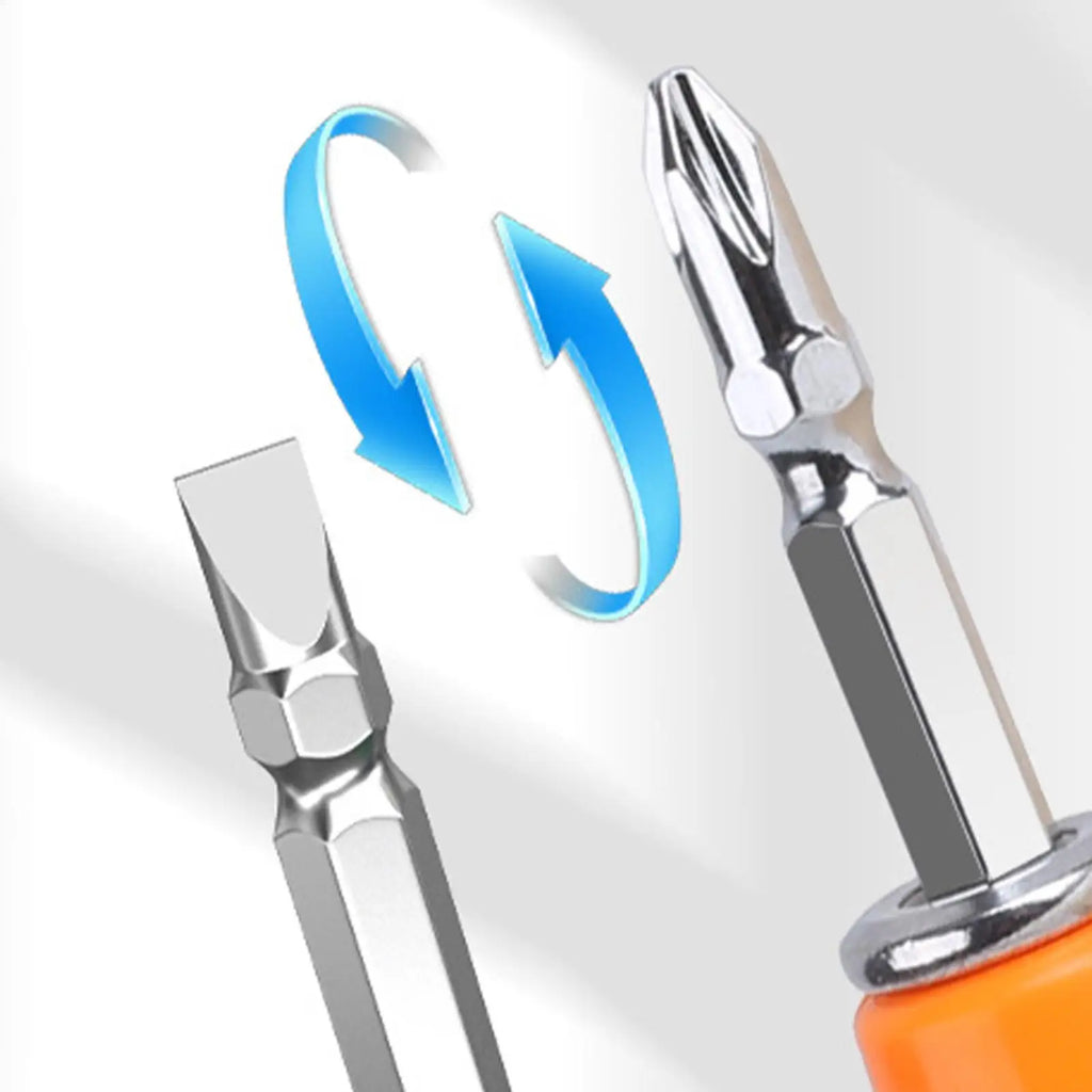 Short Handle Mini Screwdriver – Flat & Phillips Magnetic Tip Mini Screwdriver PLUSH