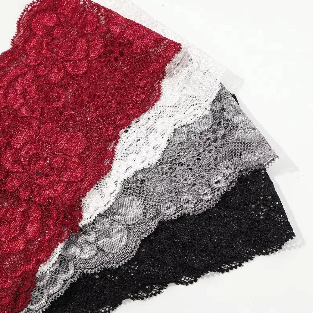 Korean Lace Floral Headband – Wide Elastic Mesh Hair Wrap Hair Headband PLUSH