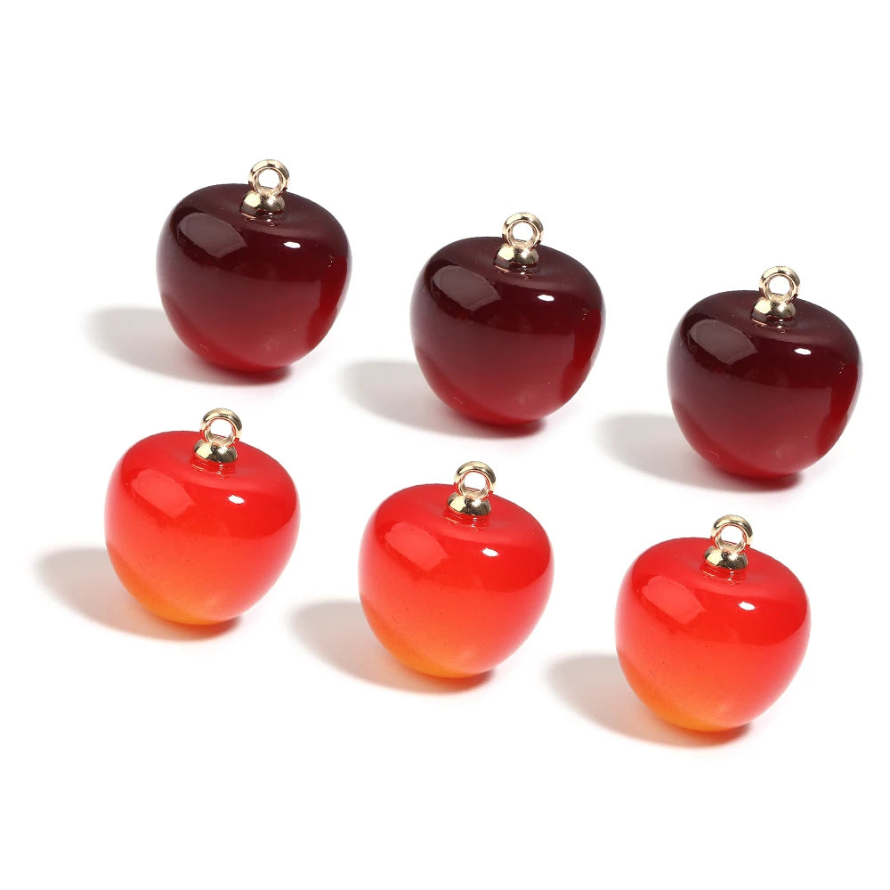10pcs Cherry Fruit Acrylic Beads 20mm – DIY Jewelry Making Acrylic Craft Beads PLUSH