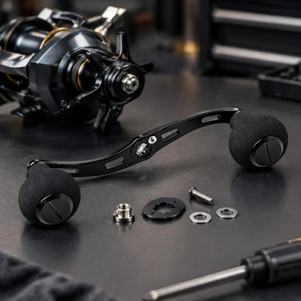 130mm Spinning Reel Double Handle Crank – Aluminum & EVA Reel Handle Crank PLUSH