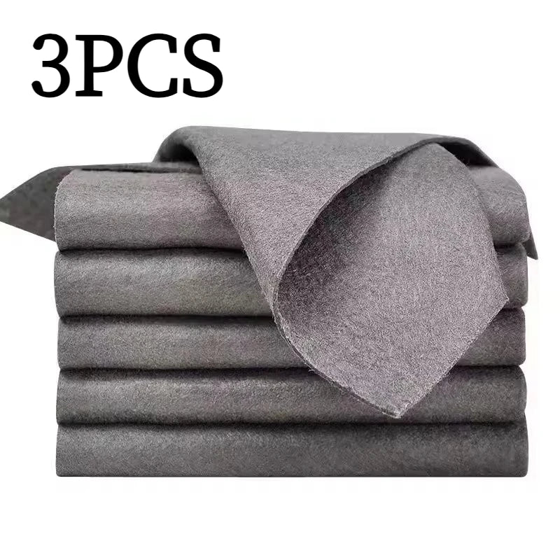 Magic Microfiber Glass Cleaning Cloth – Streak-Free, Reusable Microfiber Cleaning Cloth PLUSH 3PCS 29x29cm
