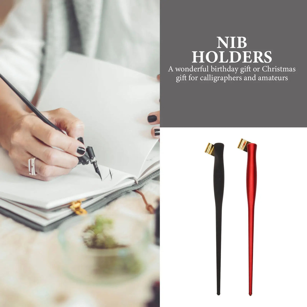 Oblique Calligraphy Pen Nib Holder 2Pcs – Vintage Ergonomic Calligraphy Pen Holder PLUSH